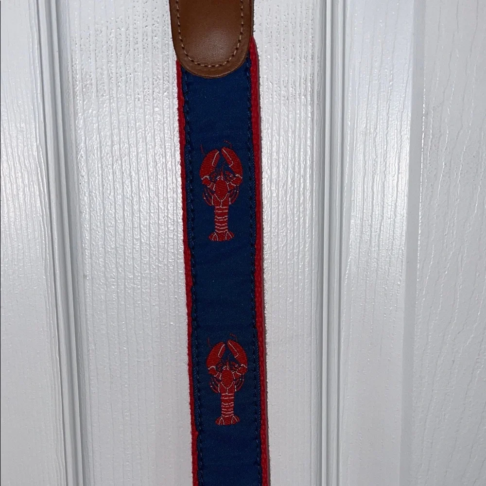 Kids Navy and Brown Belt with Lobster Design